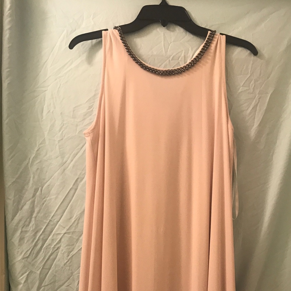 Pastel pink beaded dress